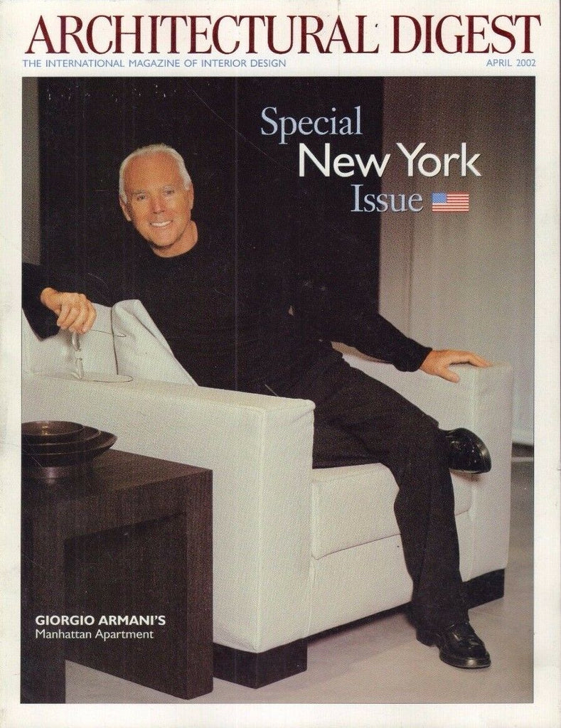 Architectural Digest April 2002 Giorgio Armani, Special New York Issue 021417DBE