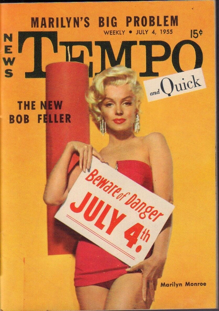 Tempo July 4 1955 Marilyn Monroe Bob Feller Pinup Cheesecake Digest 020519DBC