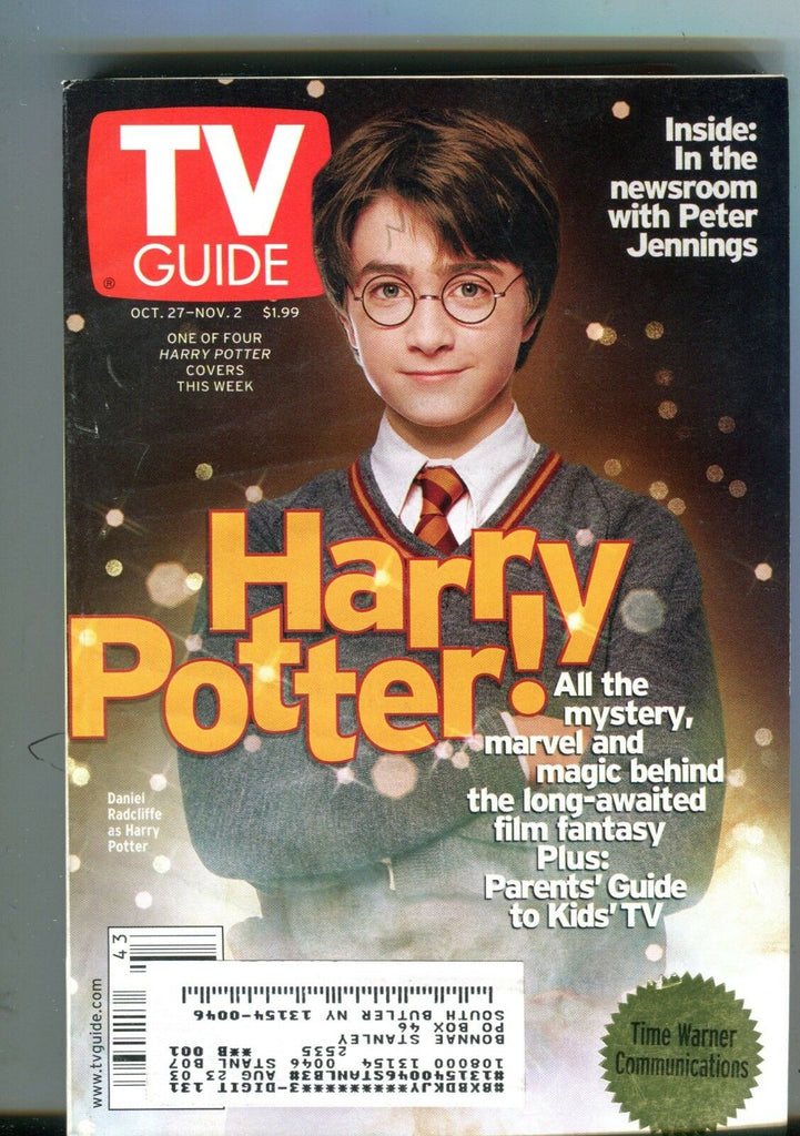 TV Guide Magazine October 27-November 2 2001 Harry Potter EX w/ML 120216jhe