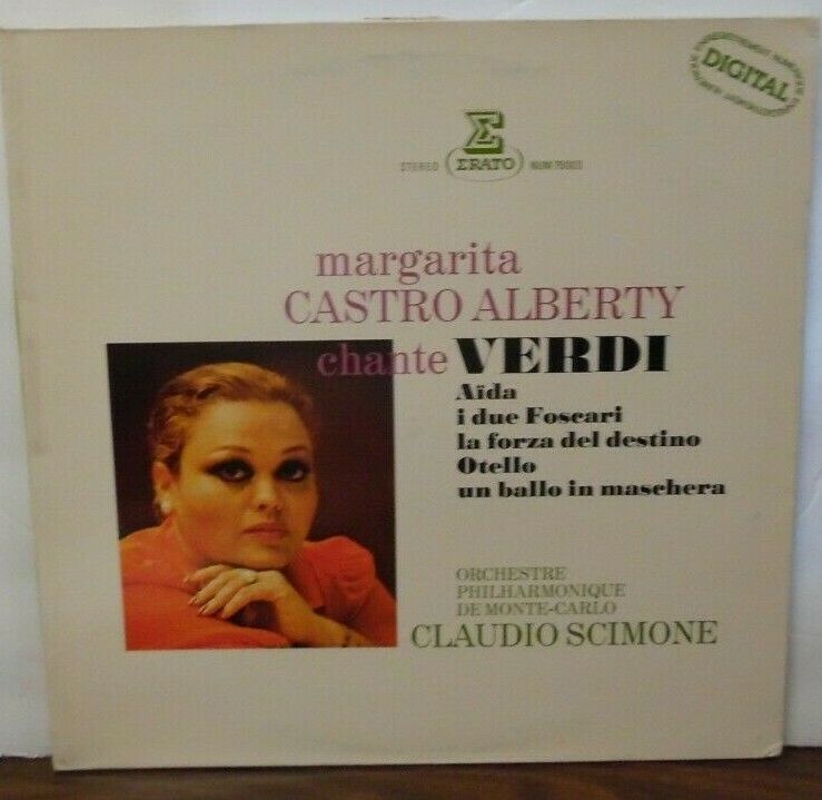 Margarita Castro Alberty Chante Verdi vinyl NUM75003 041419LLE