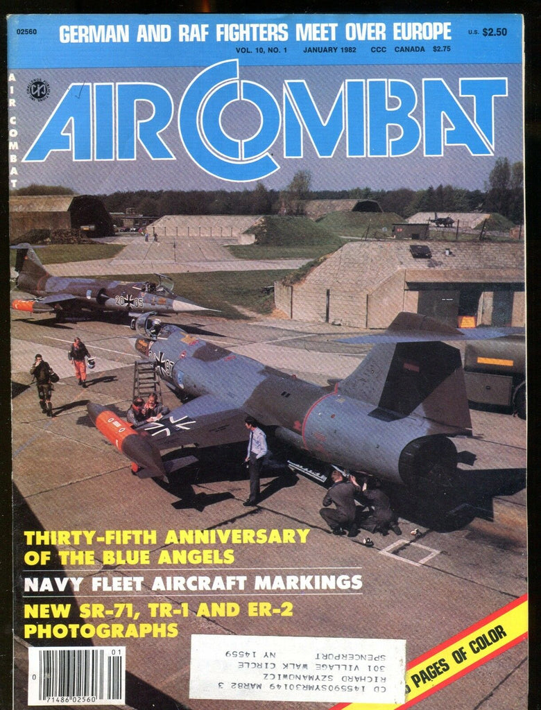 Air Combat Magazine January 1982 Blue Angels EX w/ML 010217jhe