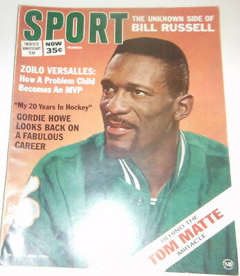 Sport Magazine Bill Russell & Zoilo Versalles March 1966 NO ML 072414R