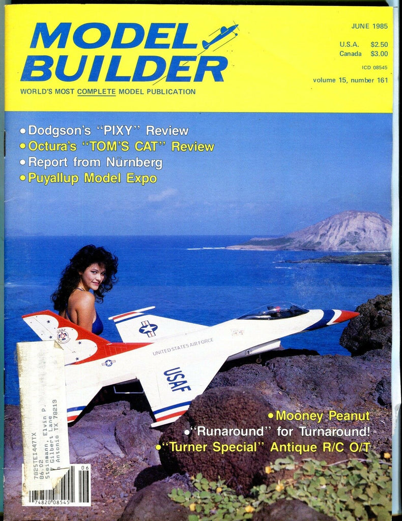 Model Builder Magazine June 1985 Mooney Peanut EX w/ML 041217nonjhe