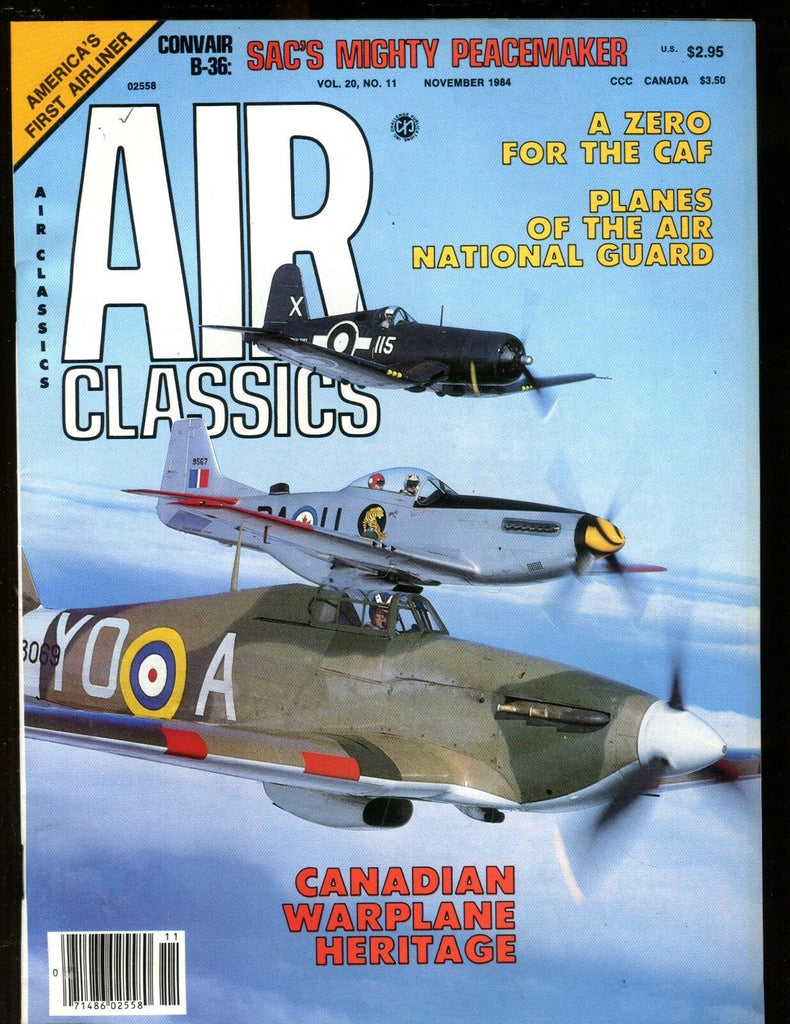 Air Classics Magazine November 1984 Canadian Warplane EX No ML 010617jhe