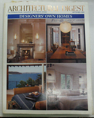 Architectural Digest Magazine Designer's Own Homes September 2003 063015R