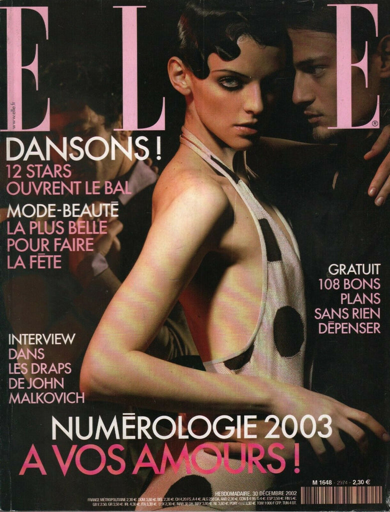 Elle French Fashion December 30 2002 John Malkovich Clara Veiga 091420ame