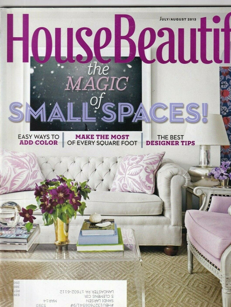 House Beautiful Mag Magic Of Small Spaces July/August 2013 082719nonr