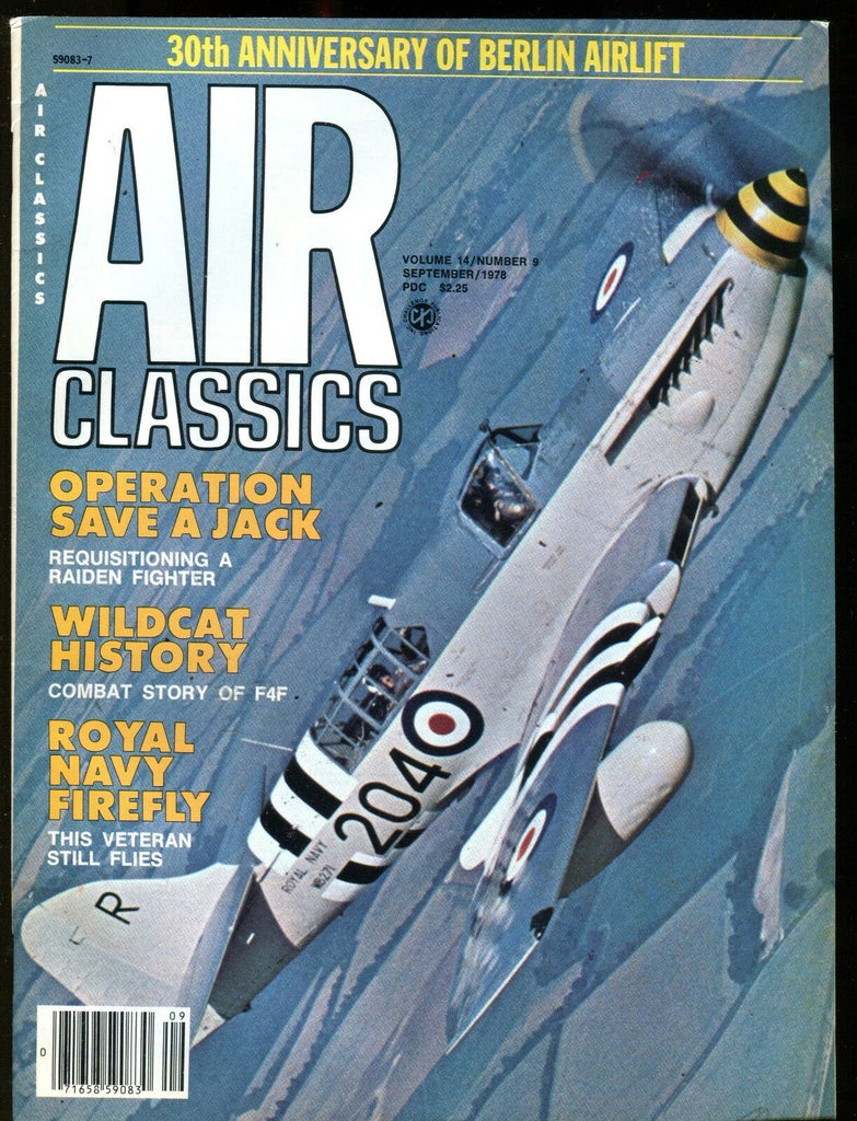 Air Classics Magazine September 1978 Royal Navy Firefly EX No ML 120816jhe