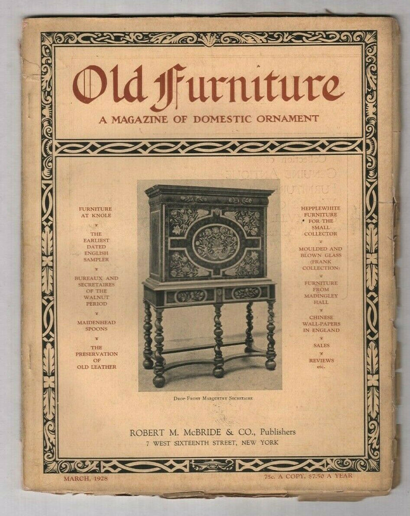 Old Furniture Mag Robert M. McBride March 1928 030620nonr