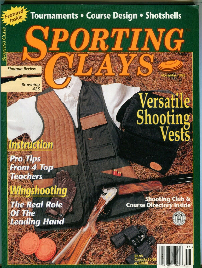Sporting Clays Magazine November 1995 Shooting Vests EX No ML 092816jhe