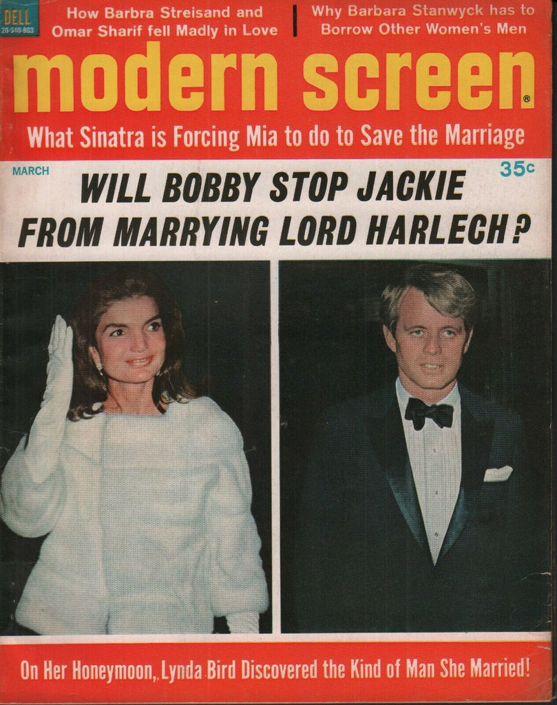 Modern Screen March 1968 Bobby Jackie Kennedy Lord Harlech 062019AME