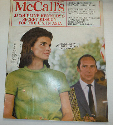 McCall's Magazine Jackie Kennedy Lord Harlech In Cambodia June 1968 021615R