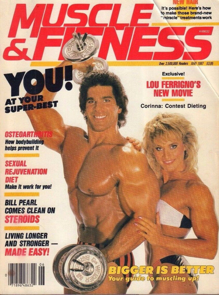 Muscle & Fitness June 1987 Lou Ferrigno, Corinna 052617nonDBE