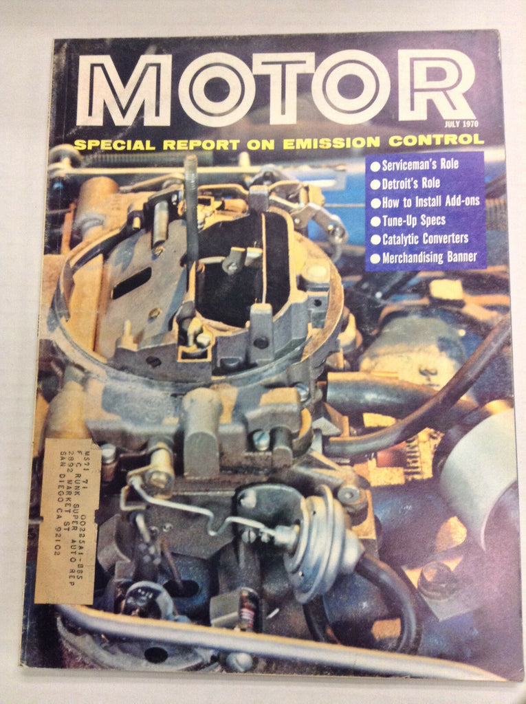 Motor Magazine Emission Control Serviceman's Role July 1970 032717nonR