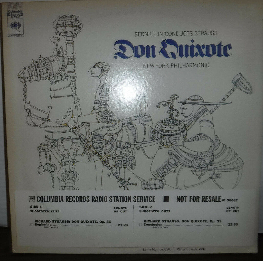 Bernstein conducts Strauss Don Quixote DEMO NY Philharmonic M30067 010618LLE