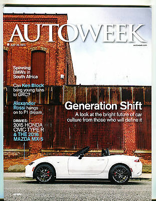 Autoweek Magazine July 20 2015 Generation Shift EX 042216jhe