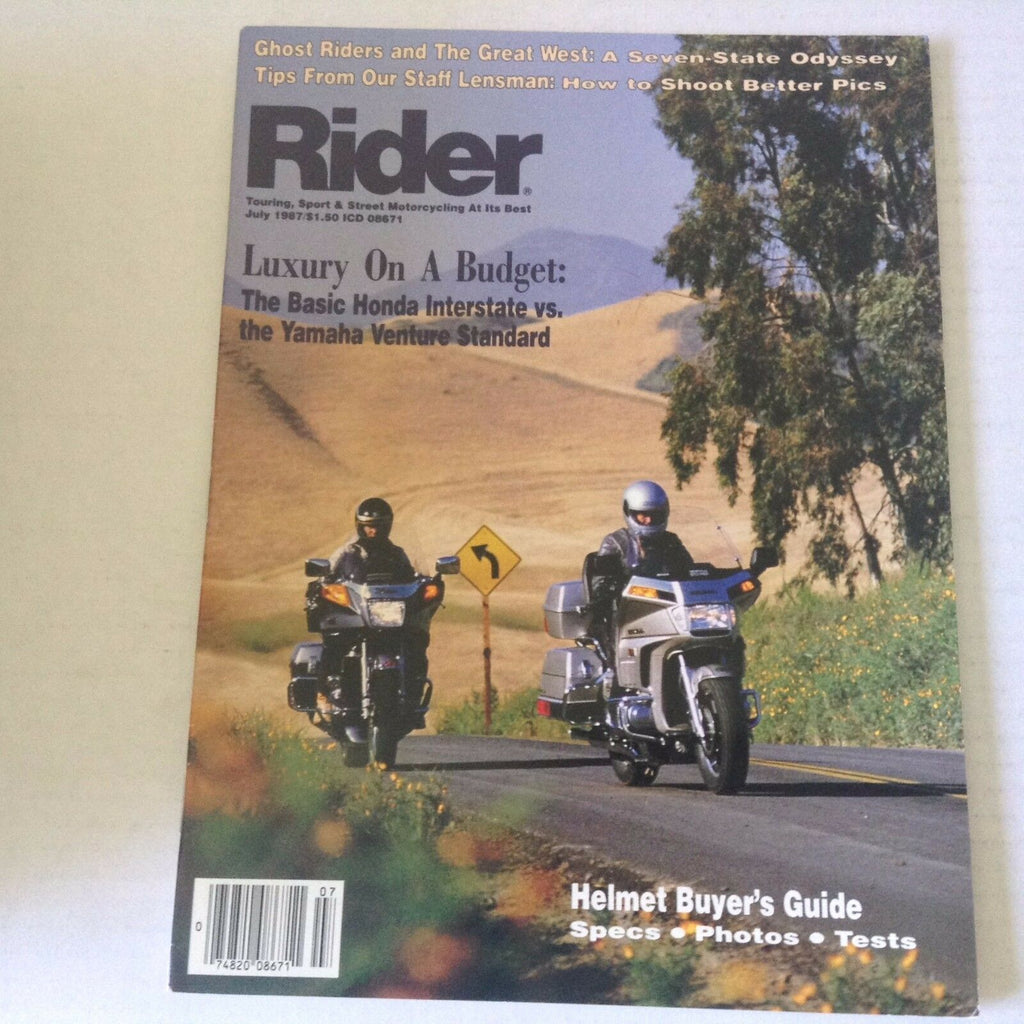 Rider Magazine Honda Interstate Vs Ventures Standard july 1987 060117nonrh3