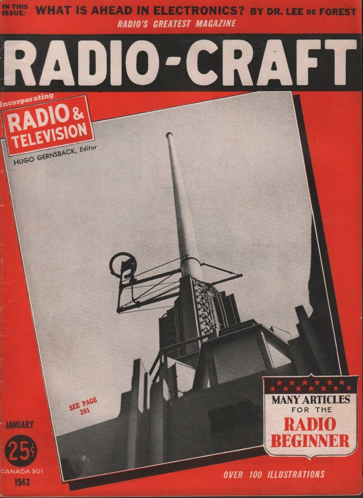 Radio-Craft January 1943 Hugo Grensback DR. Lee 051918DBE