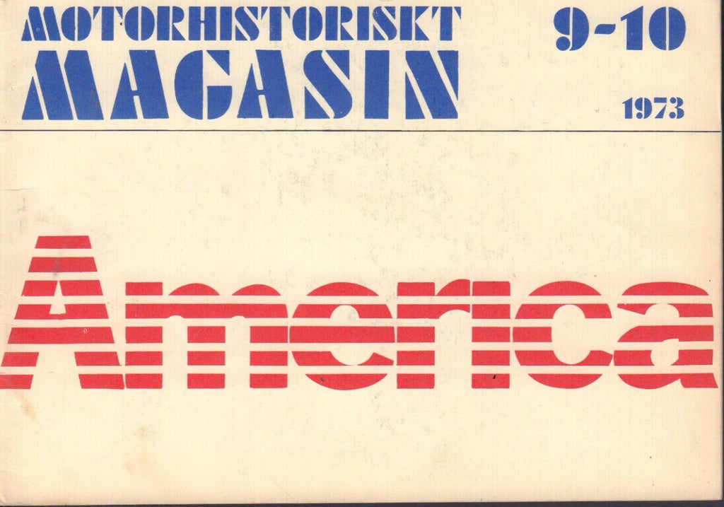 Motorhistoriskt Magasin Swedish Car Magazine 9-10 1973 America 032717nonDBE