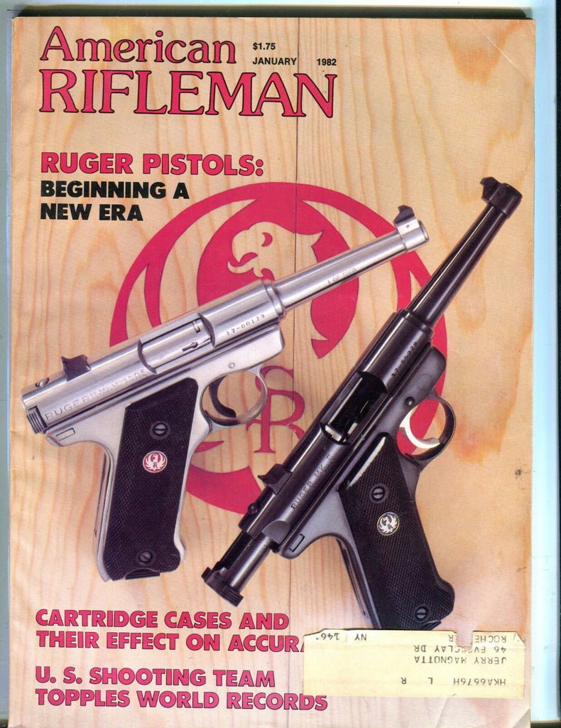 American Rifleman Magazine January 1982 Ruger Pistols EX w/ML 051017nonjhe