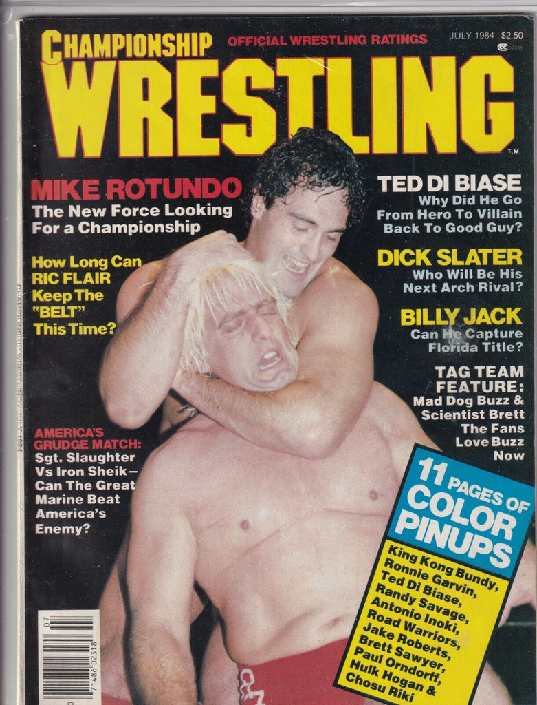 Championship Wrestling Magazine Mike Rotundo Ted Dibiase July 1984 061819nonr
