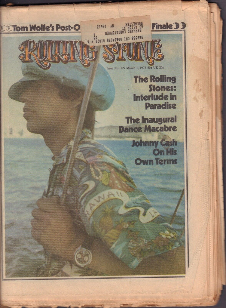 Rolling Stone March 1 1973 Johnny Cash, Tom Wolfe w/ML 122216DBE
