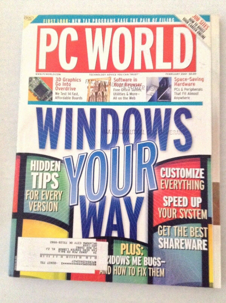 PC World Magazine Windows Your Way Customize February 2001 022717NONRH