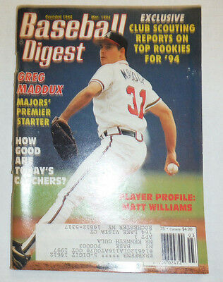 Baseball Digest Magazine Greg Maddux & Matt Williams March 1994 020315R