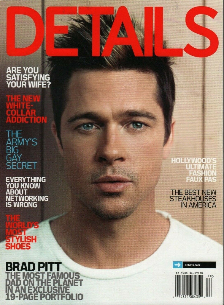 Details Magazine October 2007 Brad Pitt Seven Down 022420AME