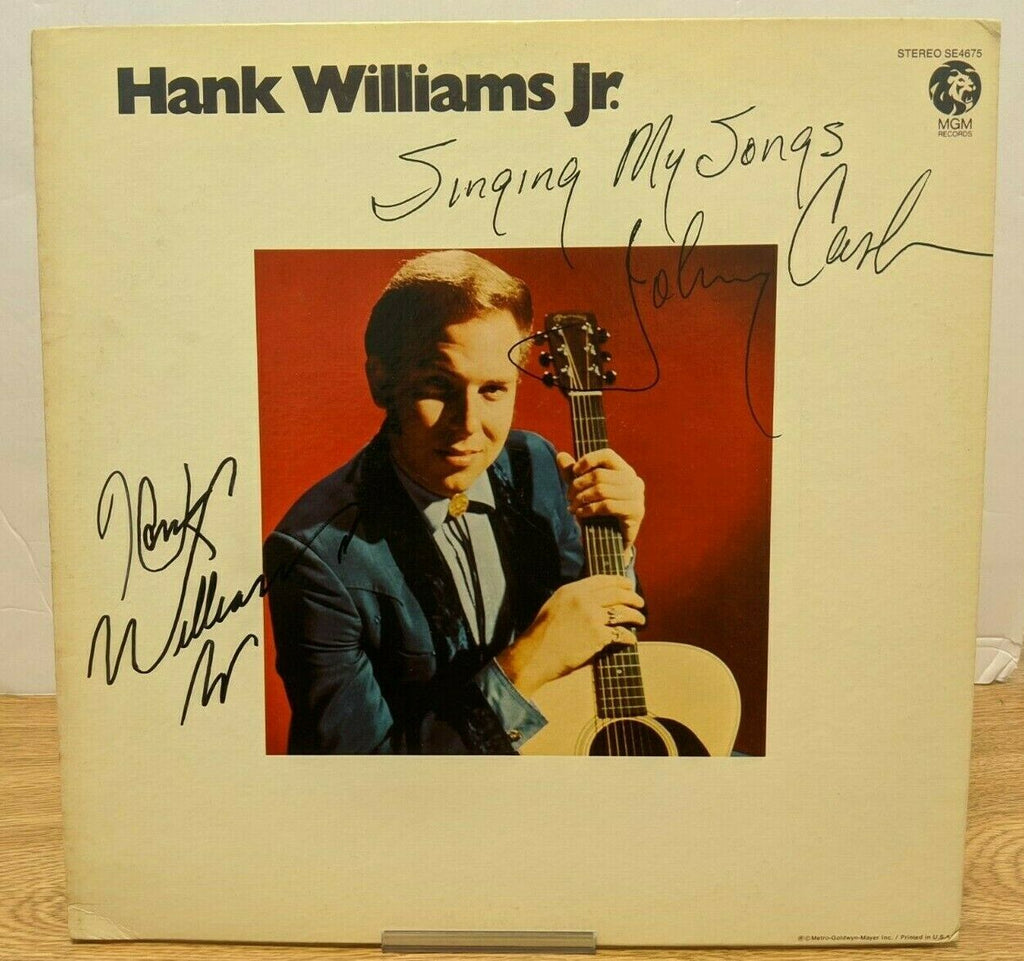 Hank Wiliams Jr Signing my Songs Signed SE4675 33rpm DJ Copy w/COA 061220DBV