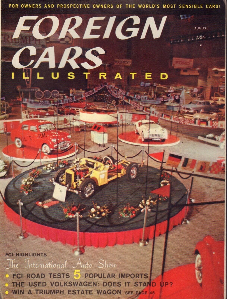Foreign Cars Magazine August 1958 International Auto Show 080817nonjhe