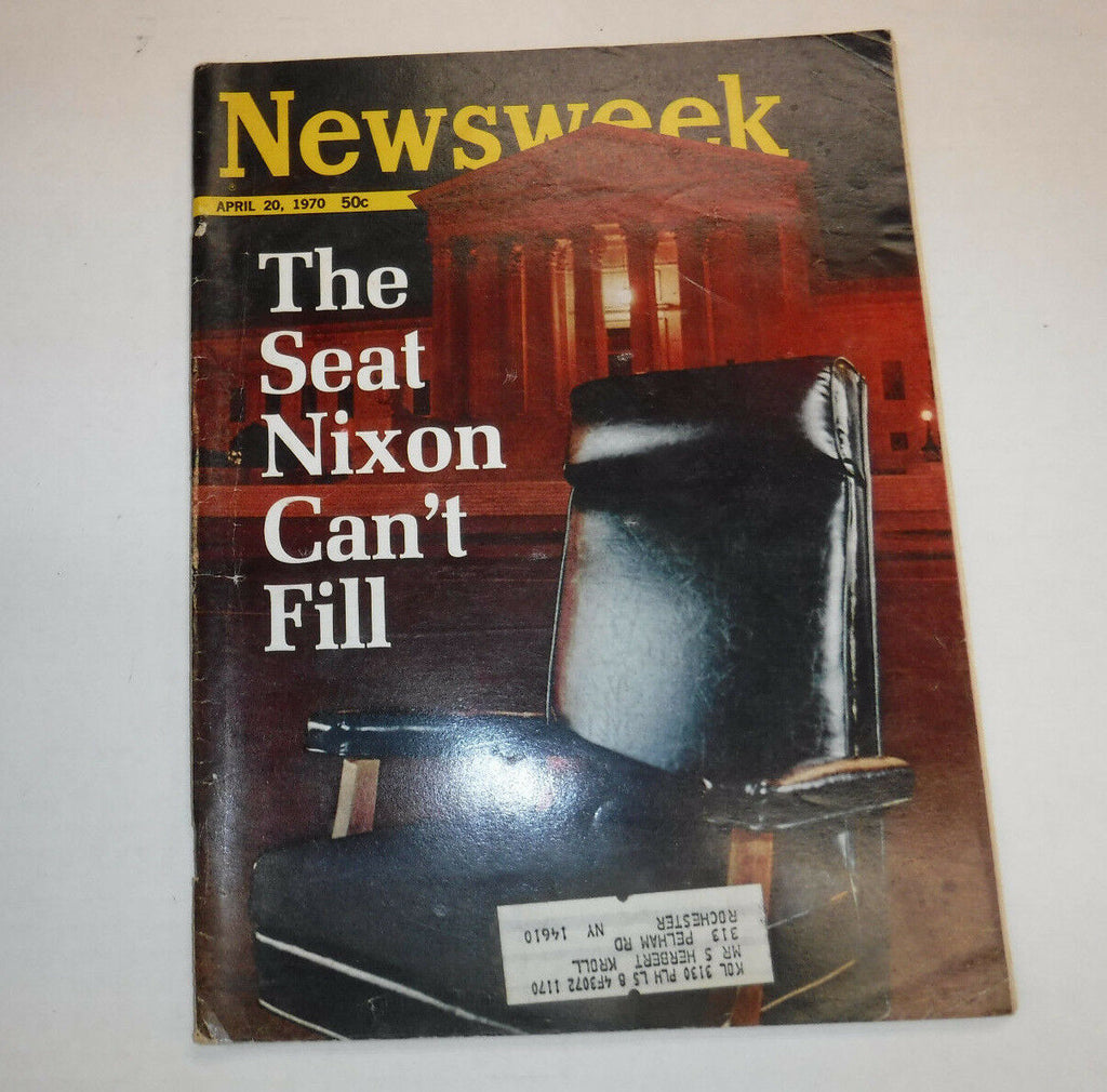 Newsweek Magazine The Seat Richard Nixon Can't Fill April 20, 1970 101816R2