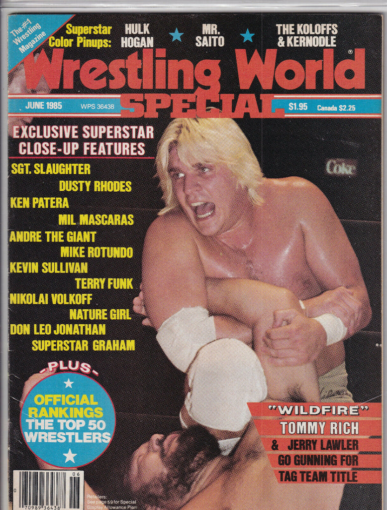 Wrestling World Tommy Rich Sgt. Slaughter Ken Patera June 1985 052919nonr