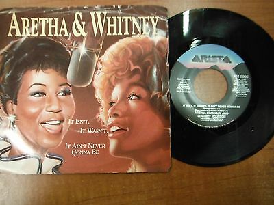 45 Vinyl PS Aretha & Whitney It Isn't It Wasn't Arista Records VG+ SMCO3
