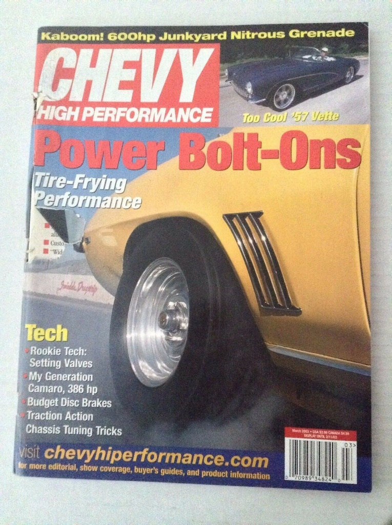 Chevy High Performance Magazine Power Bolt-Ons March 2003 031417NONRH