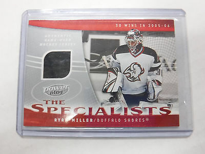2006-07 Power Play The Specialists Ryan Miller Sabres Game-Used Jersey jh1