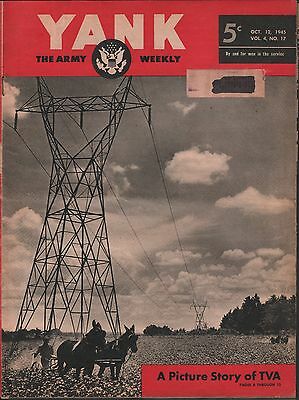 Yank The Army Weekly October 12 1945 Picture Story of TVA w/ML VG 021916DBE