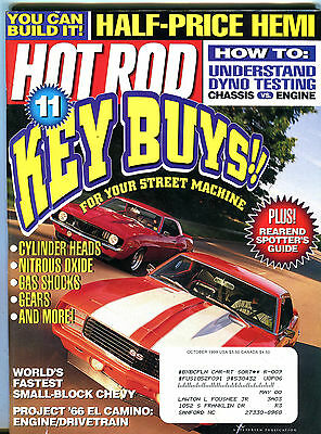 Hot Rod Magazine October 1999 Rearend Spotter's Guide EX 021216jhe