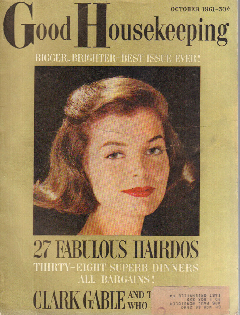 Good Housekeeping October 1961 Clark Gable Howell Conant 032420DBE