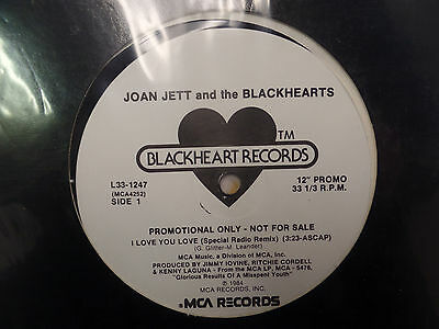 JOJAN JETT & THE BLACKHEARTS PROMO 1984 33 RPM VINYL VG 010616 TLJ