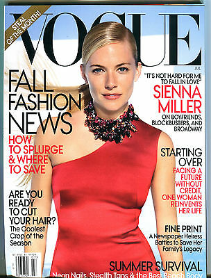 Vogue Magazine July 2009 Sienna Miller EX 061616jhe