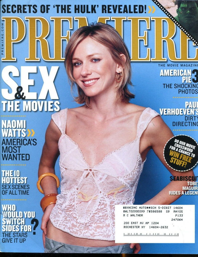 Premiere Magazine July 8 2003 Naomi Watts EX w/ML 122816jhe