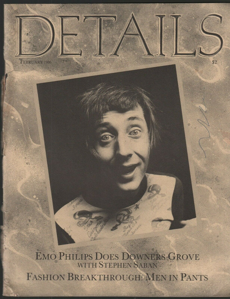 Details NYC Magazine February 1986 Emo Philips Stephen Saban 020821ame