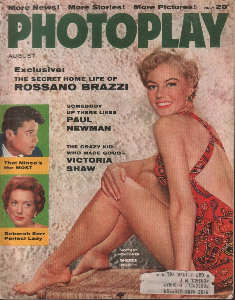 Photoplay August 1958 Deborah Kett Sheree North w/ML 050918DBE