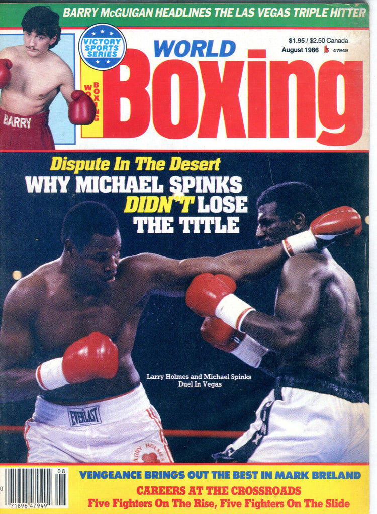 World Boxing Magazine August 1986 Michael Spinks EX 060716jhe