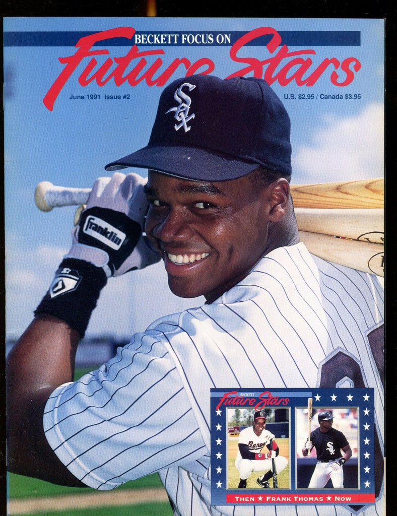 Beckett Focus On Future Stars Magazine June 1991 Frank Thomas EX jhscd5
