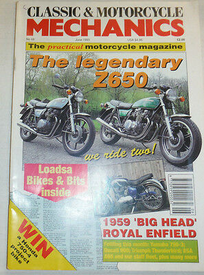 Motorcycle Mechanics Magazine Legendary Z650 June 1993 021715R