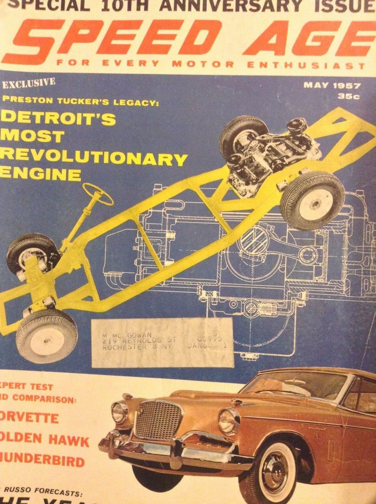 Speed Age Magazine Detroit's Revolutionary Engine May 1957 052818nonrh