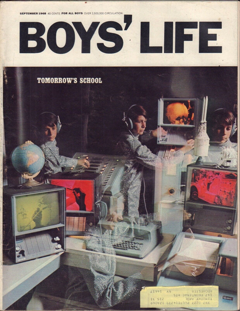 Boy's Life September 1968 Tomorrow's School w/ML 011617DBE