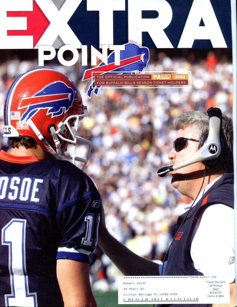 Extra Point Magazine Fall 2002 Drew Bledsoe Buffalo Bills EX w/ML 0521 –  mr-magazine-hobby